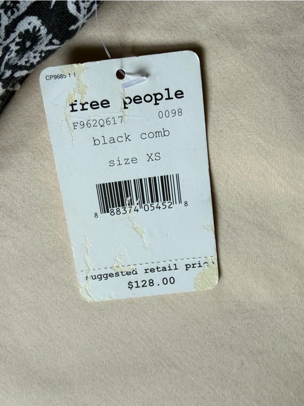 NWT Free People Bell Bottom Flare Pants Boho Festival Printed‎ Jersey Knit XS